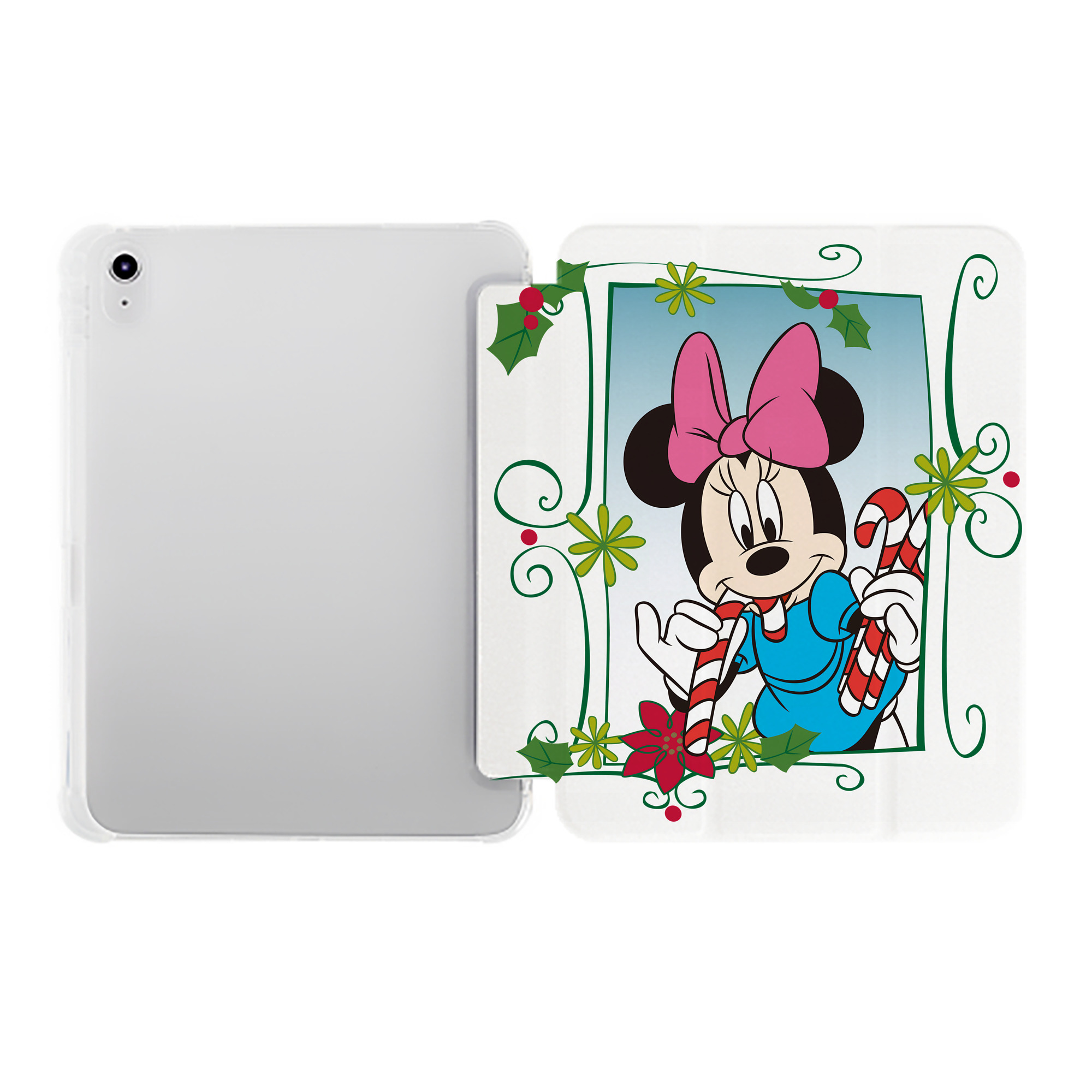 （画像用） ミッキーマウス Mickey Mouse IPad ケース ペン収納付き 三つ折りスタンド PUレザー×シリコン 対応機種9.5/10.5/10.9インチ